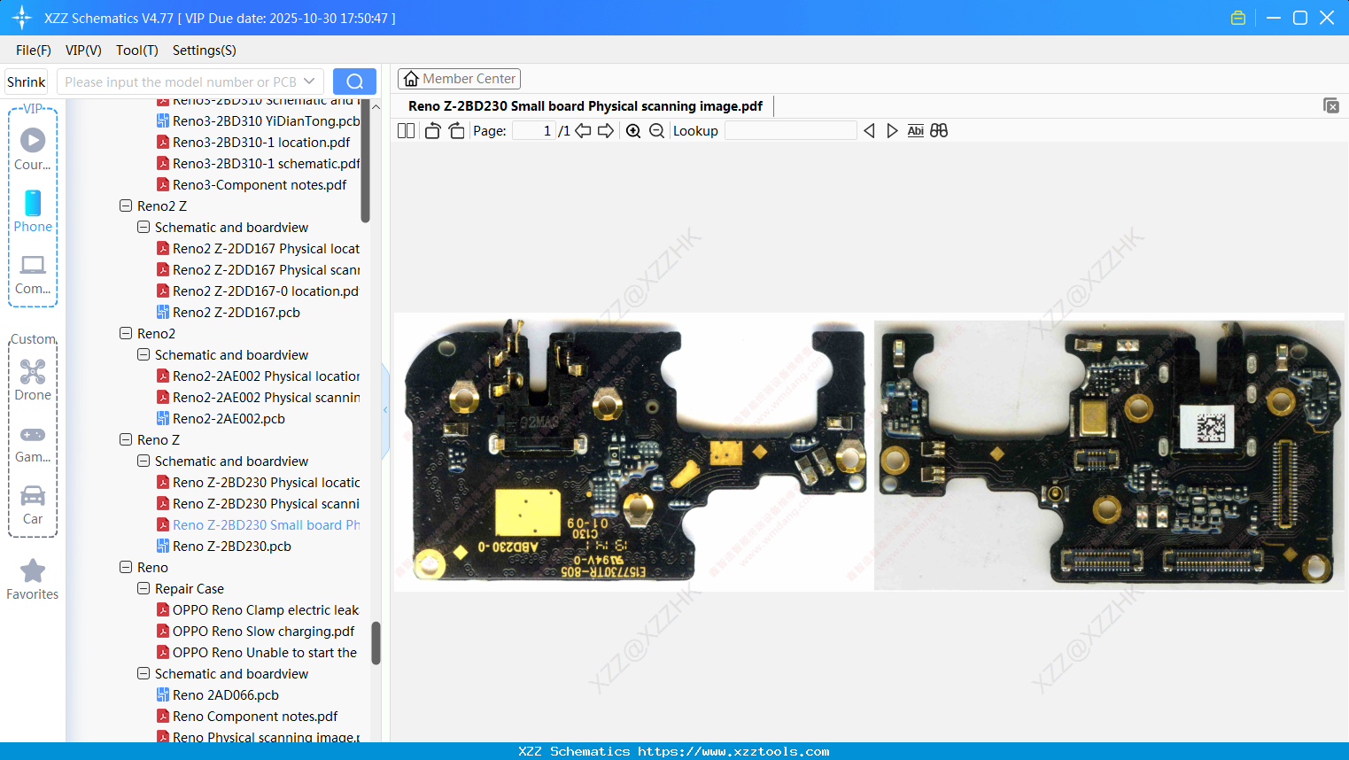 OPPO Reno Z-2BD230 Small Board Physical Scanning Image